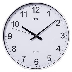 Deli Wall Clock Living Room Clock Simple Nordic Fashion Home Clock Wall Watch Modern Creative Wall-Mounted Quartz Clock