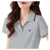 Джордан коротковатый рукав футболка женская серая передовая сенсация Polo Shirt Woman 2024 Летняя новая рых