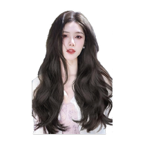 Wig for womens long hair one-piece fluffy simulated hair atmospheric U-shaped curly hair extensions big waves