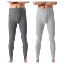 Mens autumn trousers thickened with high waist and autumn winter comfortable and warm autumn pants men lining pants with underpants men hitting bottom skintight pants