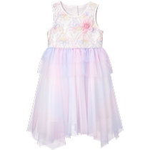 (Princess Series) minipeace PEACEBIRD Childrens Clothing Girls Dress Gradient Mesh Heavy Industry Princess Dress