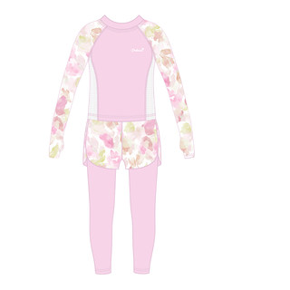 pulassi儿童泳衣女孩新款专业长袖长裤保暖防寒泡温泉游泳衣儿童