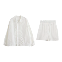 Nishimachi village house French fungus suit for women summer new casual sunscreen stand collar two-piece set AB9601011