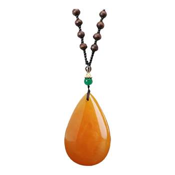 Ethnic style beeswax bead chain men's and women's sweater chain