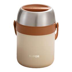 Supor Insulated Lunch Box, Multi-Layer, Large Capacity for Students, 24H Ultra-Long Insulation, Portable for Office Workers and Home Use