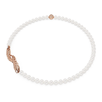 Swarovski Idyllia Imitation Crystal Pearl Old Money Style Necklace Womens Clavicle Chain