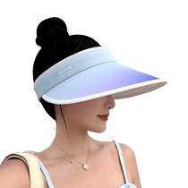 UPF50 sun protection hat for women summer foldable large brim empty top sun hat anti-UV internet celebrity sun hat