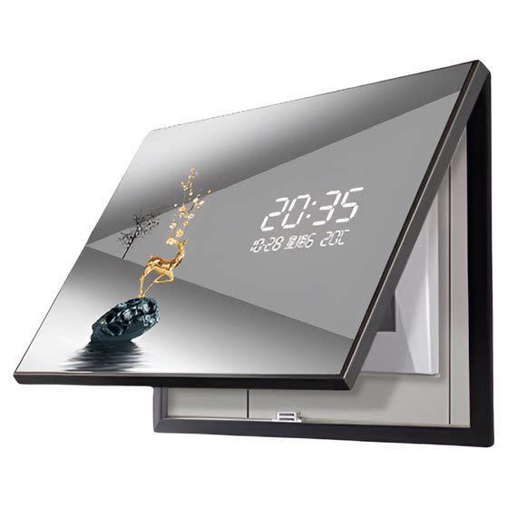 LED electronic clock plug-in meter box decorative painting without punching