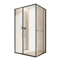 Shower room bathroom partition glass shower sliding door household bathroom rectangular dry and wet separation extremely narrow screen