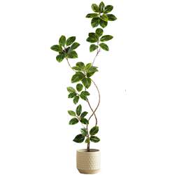 Simulated Green Plant Golden Banyan High-End Light Luxury Living Room Artificial Flower Large Floor-Standing Decorative Ornament Potted Fake Plant Tree