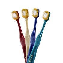 (Self-operated) Huibaishi 65-hole wide-head soft-bristled toothbrush for cleaning and protecting gums for adults and men household 3-pack toothbrush