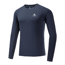 Camel Sports Fitness Quick-drying T-shirt Mens Velvet 2024 Autumn and Winter New Sun Protection Clothing Running Training Long-Sleeved Top