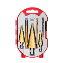 Green forest sawtooth pagoda drill bit set punching hole opener enlarging woodworking artifact metal board stainless steel ladder