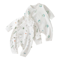 Jingqi nouveau-né bébé combinaison printemps et été pur coton désossé moine costume 0-mars nouveau-né bébé barboteuse costume