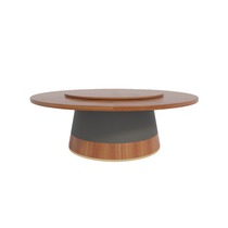 New Chinese style solid wood dining table hotel club electric large round table for 20 people hotel box marble hot pot table customization