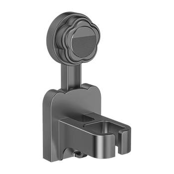 Suction cup hair dryer storage rack without hole punching