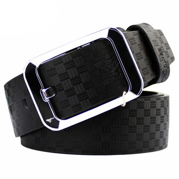 Belt septwolves cowhide men's alloy belt