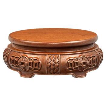 Solid wood vase, purple clay teapot, handicrafts, antique stones, antiques, fish tank, mahogany ornaments, wine tank base bracket