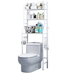 Shelf Above the Washing Machine and Toilet, Bathroom, Restroom, Floor-Standing, No-Drill Plant Storage Rack