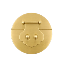 Pure brass retro old-fashioned buckle box buckle lock pull buckle fixed camphor wood box hardware copper accessories luggage buckle