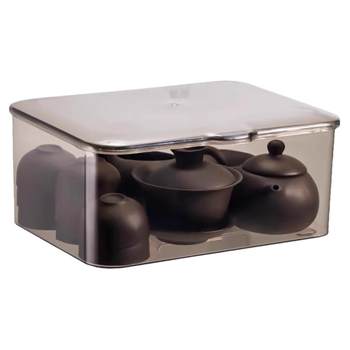 Tea set storage box with lid dust-proof and transparent