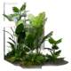 Simulated green plant landscaping combination courtyard cloth