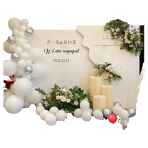 Book Wedding Banquet Arrangement Decoration Wedding Background Wall Wedding Reception Area Scene Pendulum Kt Board Background Board Supplies Complete