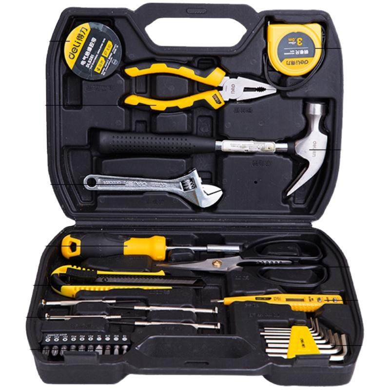 Deli tool box set household hardware electrician combination
