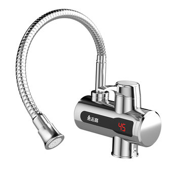 Chigo side-inlet electric hot water faucet for kitchen and bathroom