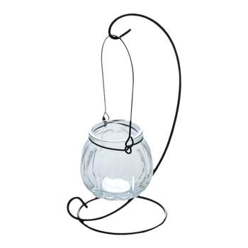 Creative iron frame hydroponic pothos glass vase container pot