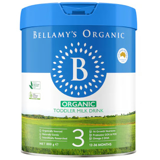 澳洲直邮代购Bellamy's贝拉米天然婴幼儿牛奶粉1/2/3段 800g