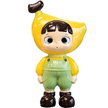 Large floor-standing ornaments in the living room, home tv cabinet, cartoon piggy bank decoration next to the sofa, housewarming gift