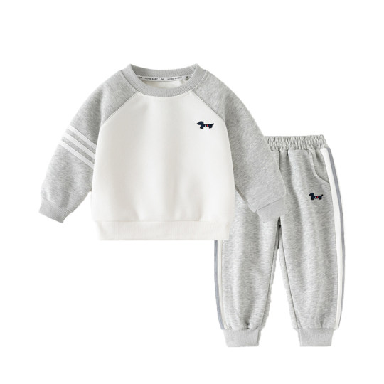 儿童卫衣卫裤两件套2025秋季新款中大男孩子洋气休闲套装