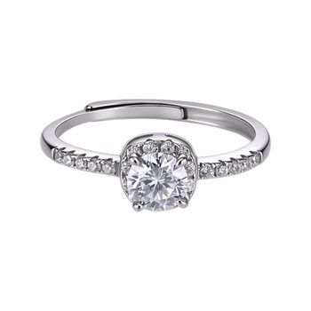 Dora moissanite small sugar cube ring female niche design 2026 new proposal cultivated diamond gift for girlfriend