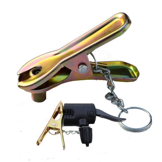 自行车高压打气筒气针夹子胶管气嘴篮球足球球针转换头老式英嘴