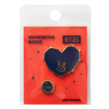 Korean BT21 BTS doll starry sky badge metal round brooch bag clothes cute pins decorative