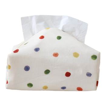 Nordic ins tissue cover bedside restaurant paper storage box color polka dot double-layer small tissue box