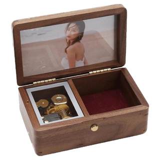 木质音乐盒首饰八音盒定制照片女孩儿童生日礼物女生高级感圣诞节