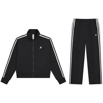 Xtep sports suit women's new spring jacket casual knitted long-sleeved top sweatshirt sweatpants two-piece set