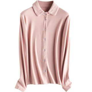 羊绒蛋白美肤衬衫女2025秋冬新款叠穿内搭学院风德绒发热长袖衬衣