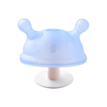 IKV teether baby 2-6 months old anti-eating hand oral comfort period chewing gum small mushroom grinding set