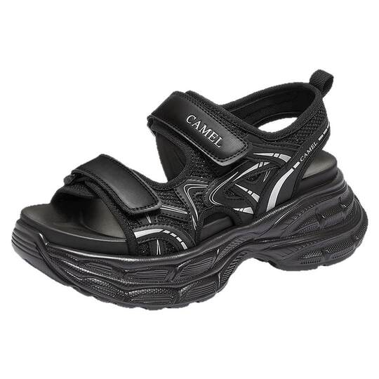 Camel women's shoes 2025 summer new versatile casual sandals sports sandals thick-soled heightened beach fashion sandals