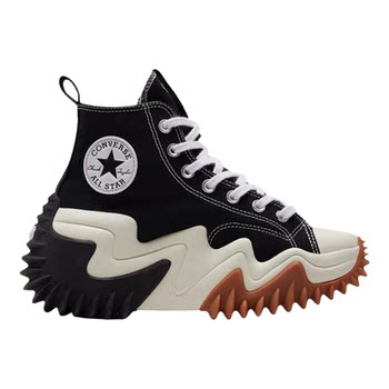 Converse runstar motion ສີດໍາແລະສີຂາວສູງແລະຕ່ໍາຄື້ນວິທະຍຸໃນອະນາຄົດຫນາ sole ເພີ່ມຂຶ້ນເກີບຜ້າໃບບາດເຈັບແລະ 171545c