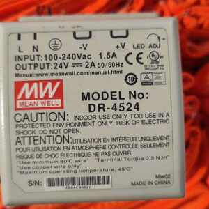 溢价-明纬DR-4524导轨开关电源，件，24V 2A，输入1