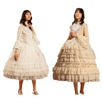 Yilan Tingyu skirt support lolita long fishbone support removable and adjustable gorgeous flower wedding violent Carmen petticoat