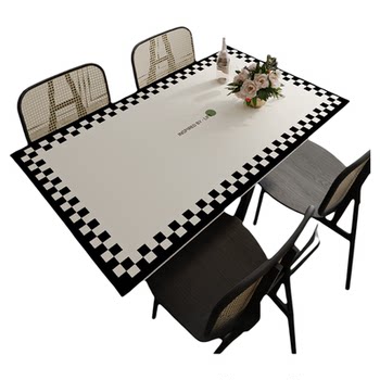Plaid light luxury style pvc waterproof and oil-proof tablecloth Plaid light luxury style pvc waterproof and oil-proof tablecloth