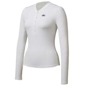 Aloactive maillard style yoga t-shirt henley