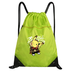 Casual drawstring pocket backpack, men's and women's sports fitness bag, travel storage bag, anime student tutoring backpack