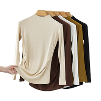 Catman Maternity Bottoming Shirt Womens Autumn and Winter Long Sleeve Thermal Underwear 2024 New Maternity Wear Long Sleeve Large Size Autumn Clothes