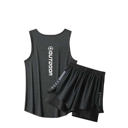 泳衣男士背心套装速干游泳无袖泳装男款防尴尬夏季泳裤全身上衣